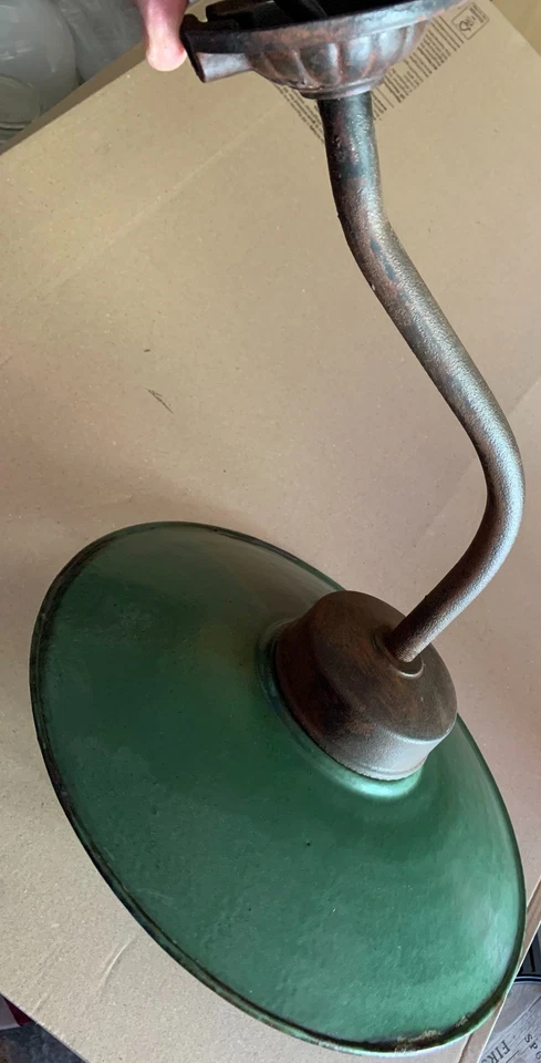 Ancienne lampe de cour col de cygne authentique,complète et fonctionnelle - Photo 4/4