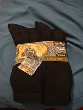 Men's Kodiak King Size Black Work Socks, Size 12-16