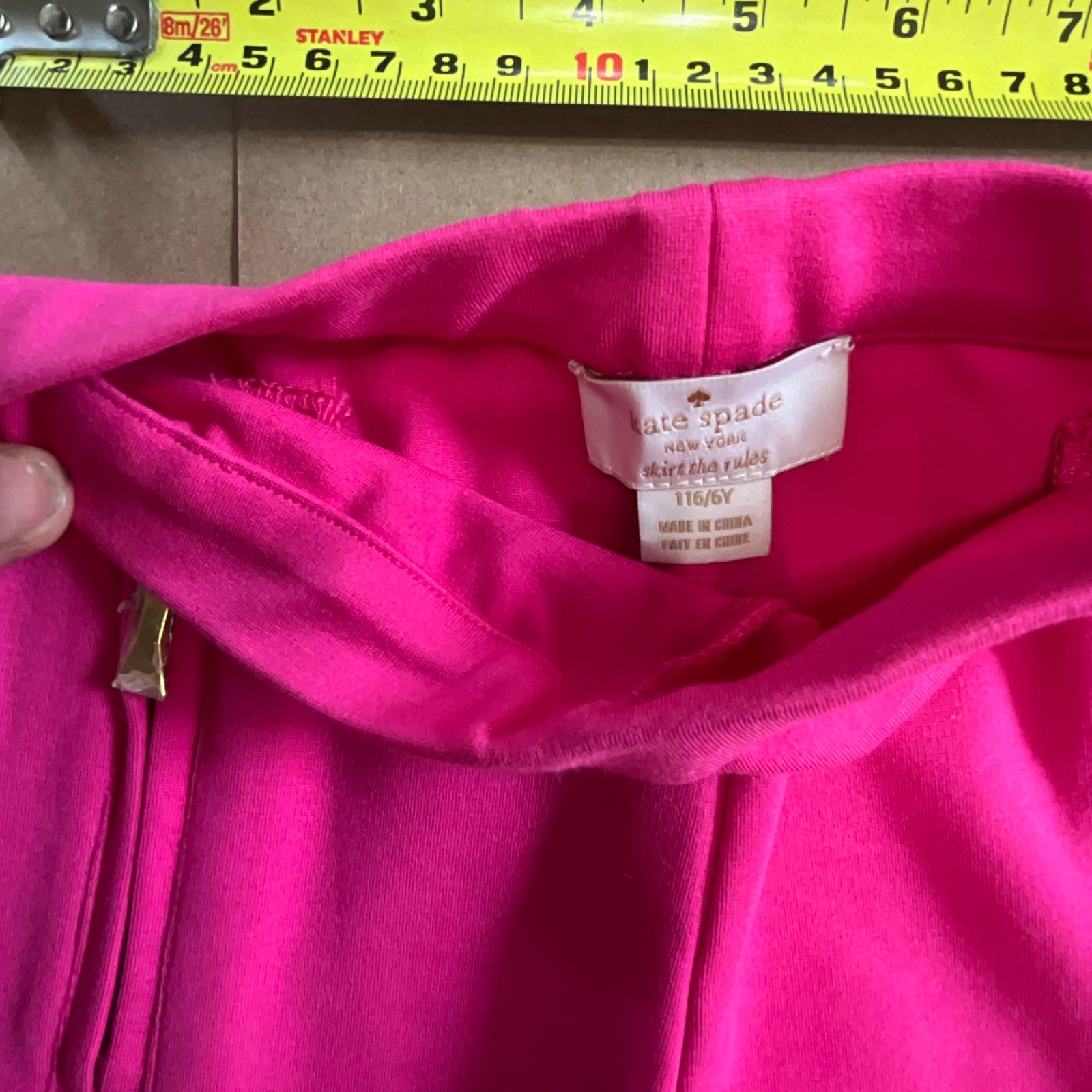 Kate Spade New York Girls Pink Jegging Pants Stretch Pockets Size 16 thumbnail 4