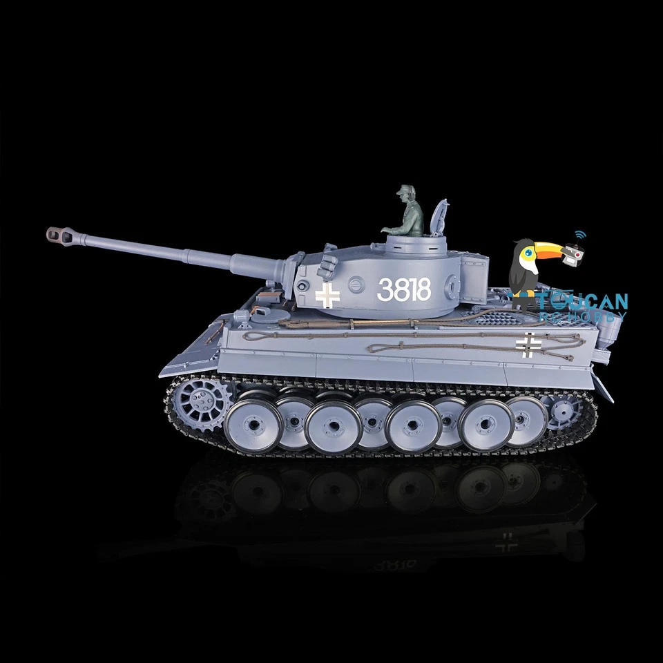 Henglong 1/16 7.0 RTR 2.4Ghz RC Combat Tank 3818 Plastic German Tiger I Model - Image 4 of 4