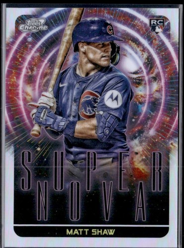 2025 Topps Chrome Cosmic Stars In the Night Matt Shaw RC Chicago 