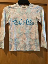 Salt Life Girl s Aqua Green/PeachLong Sleeve SLX Drifit Shirt NWT Size S