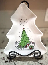 Fiesta® Tree Plate - Santa's Sleigh | Christmas Whimsy (White) NWT