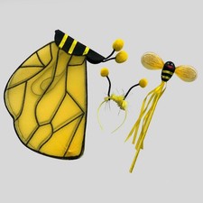 Bee Costume Set Bee Wings Headband Wand for Birthday Masquerade Stage Show