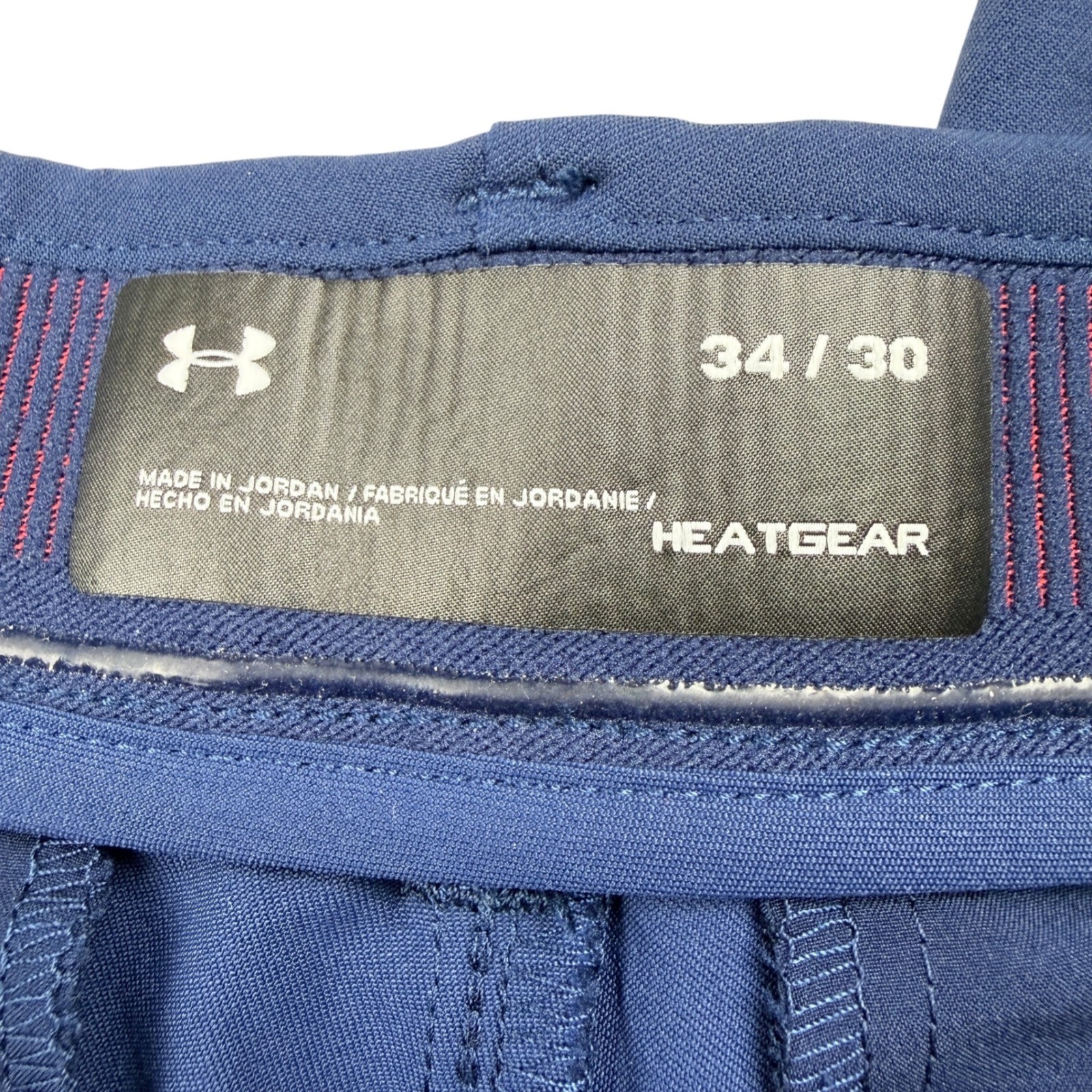 Under Armour HeatGear Mens Golf Pants Navy Blue Straight Leg 34x30 RN96510 thumbnail 3