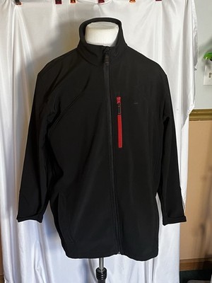 Snozu Men s Soft Shell Jacket Black Full Zip Fleece Line Adjustable Cuff  XXL