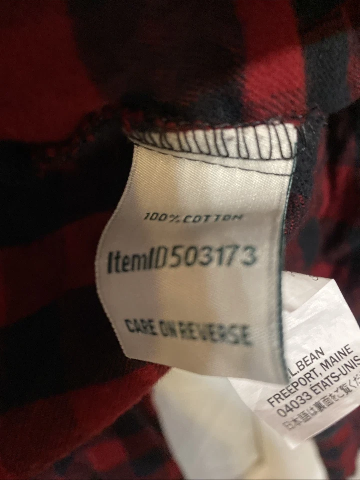 Pijama de franela LL Bean Buffalo Check grande pequeño Foto 4 de 4