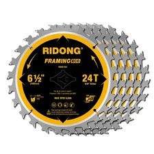 6-1/2 Inch Circular Saw Blade, 24-Tooth with 5/8" Arbor ATB Framing Saw Blade...