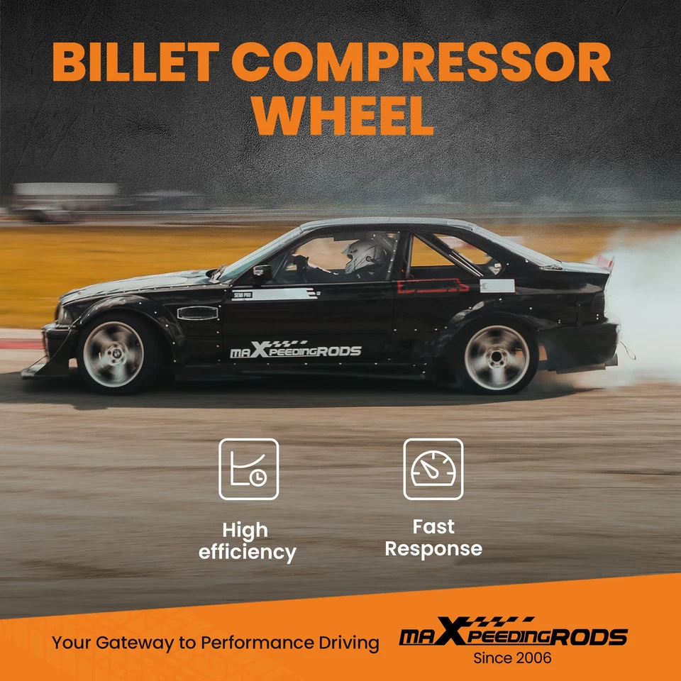 Billet T3 Turbo Turbocharger for BMW 325i 325ci 2.5L V-band Internal Wastegate - Image 4 of 4