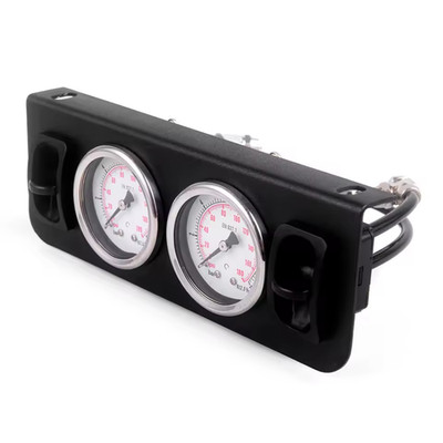 Panel Paddle Valve Switch with Two 180 PSI Air Suspension Pressure Gauge