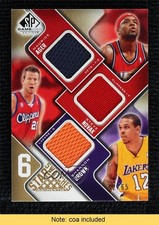 2009-10 SP Game Used 6 Star Swatches Level 1 42/65 Maurice Ager Steve Novak fm0