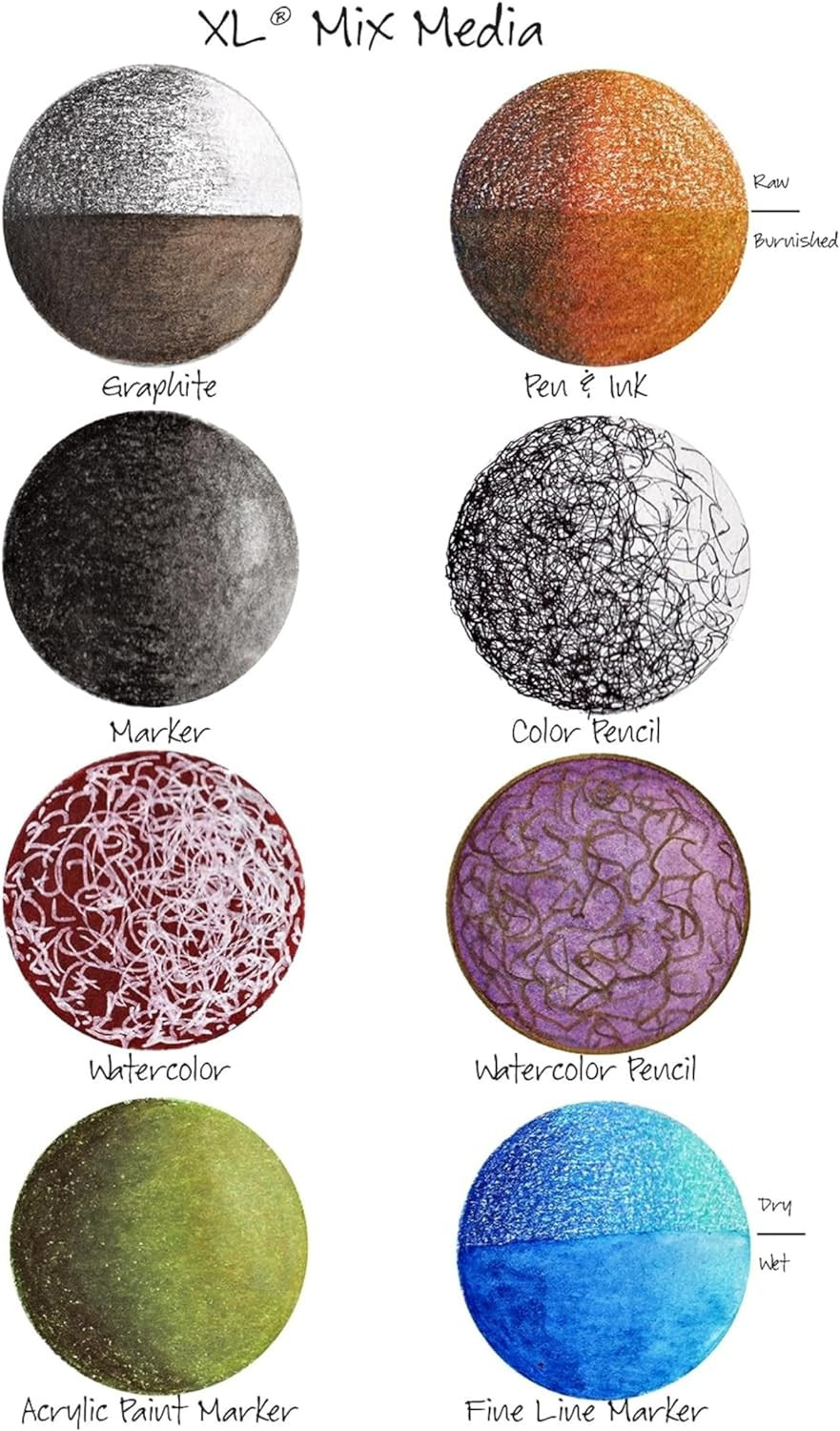 XL Series Mixed Media Pad, Side Wire, 9x12 inches, 60 Sheets – Heavyweight Ar...