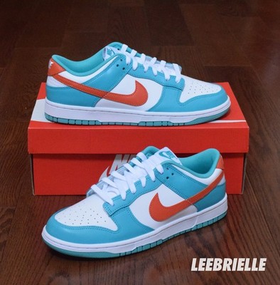 Nike Dunk Low Miami Dolphins DV0833-102 Men's Size Custom New | eBay