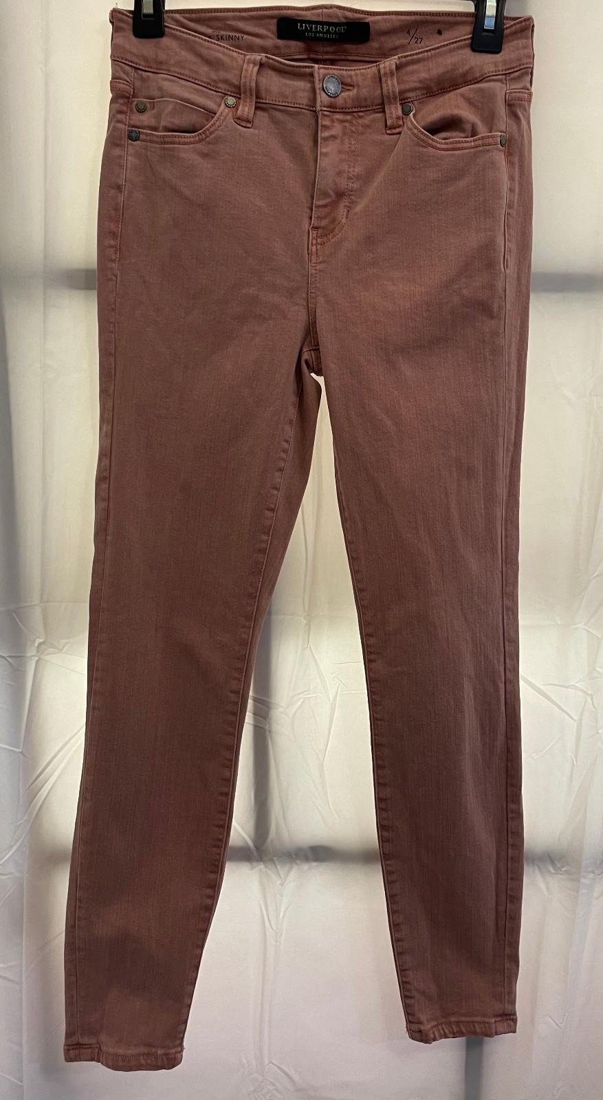 Liverpool Los Angeles Ankle Skinny Jeans Women’s Size 4/27 Mauve Pink Stretch