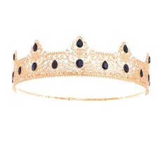 King Crown for Men Decoration for Birthday Prom Party 1 Count Pack of 1 Gold