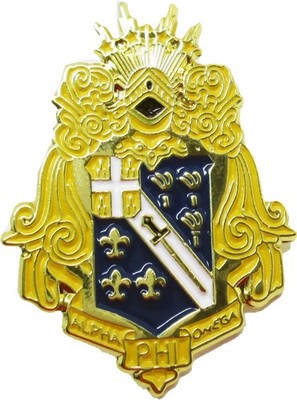 Alpha Phi Omega Shield Lapel Pin [Gold - 1.125''T]
