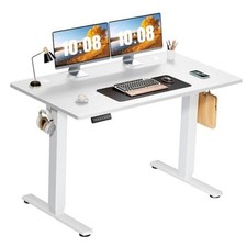 Electric Standing Desk Adjustable Height, 48x24 Inch Sit 48x24 inch White