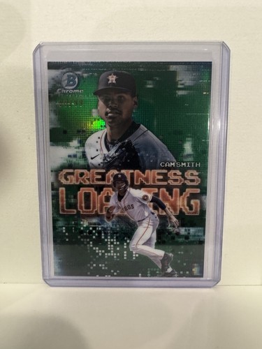 2025 Bowman Chrome CAM SMITH Greatness Loading Green Refractor /99 Astros