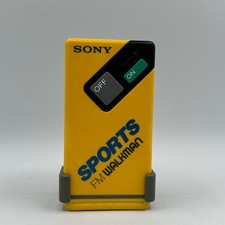 Sony Sports SRF-4 FM Walkman Radio Yellow Tested Working
