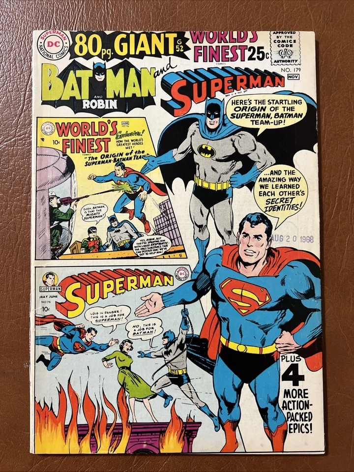 World's Finest Comics Lot 2: FN to FN+ & Up #179 & 181 DC Comics 1968/69 $7 Ship - Image 2 of 4