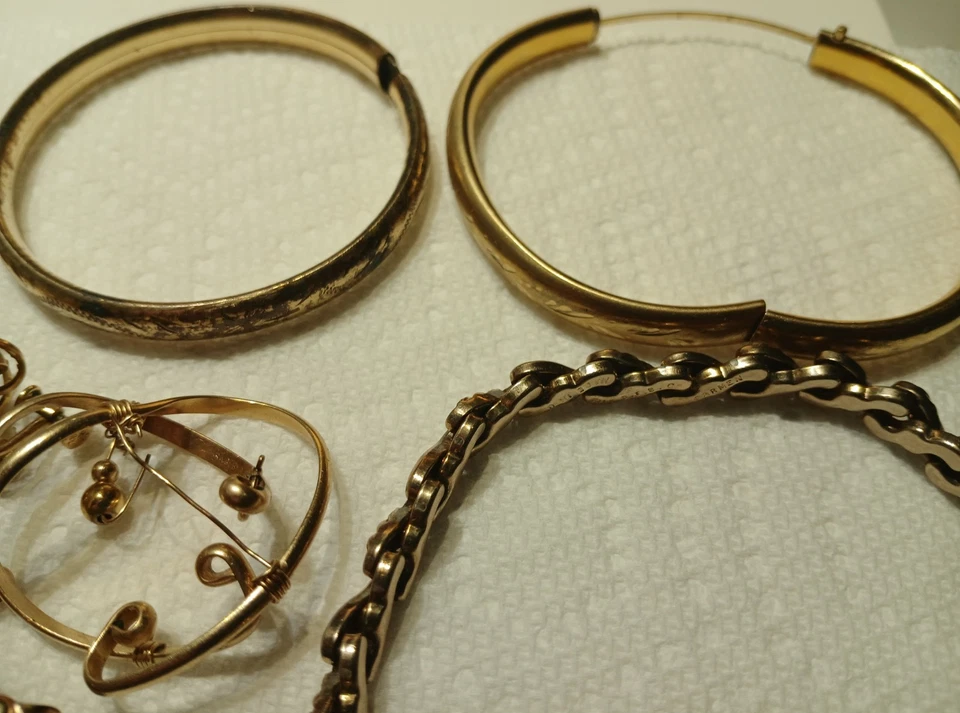 Lote de chatarra llena de oro 121,7 gramos 10k 12k 14k 1/10 1/20 Foto 4 de 4