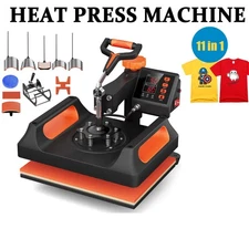 11 IN 1 Combo T-Shirt Heat Press Transfer Machine 12"x15" Sublimation Swing Away