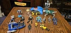 VINTAGE ACTION FIGURE LOT, POWER RANGERS,SUPERMAN,MASK,FISHER...