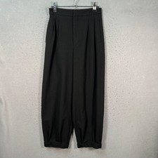 Zara Womens Size XS Black Pleated Tapered Dress Pants High-Waist Trousers