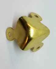 Brass Plated Trunk Corner steamer chest cap cover box antique vintage retro old