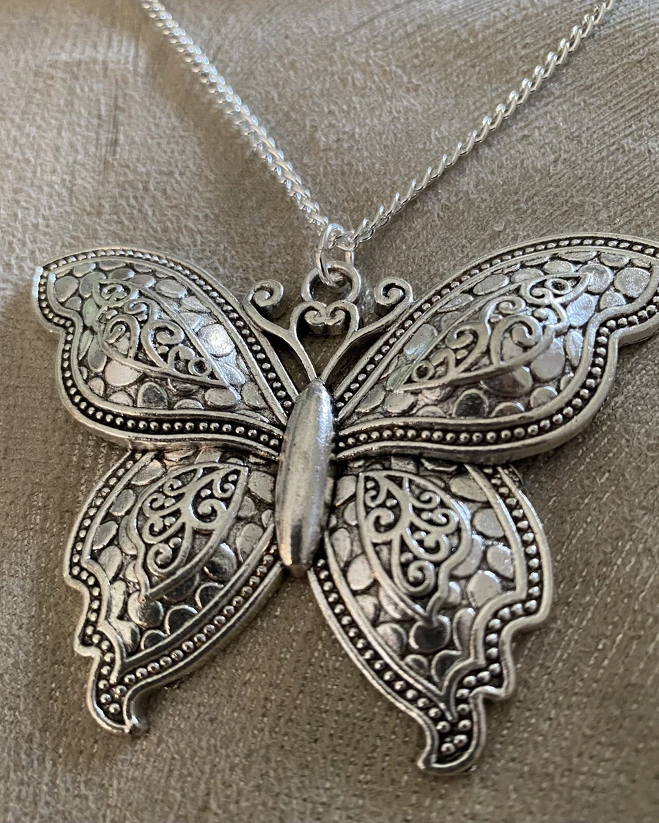 Large cheap butterfly necklace