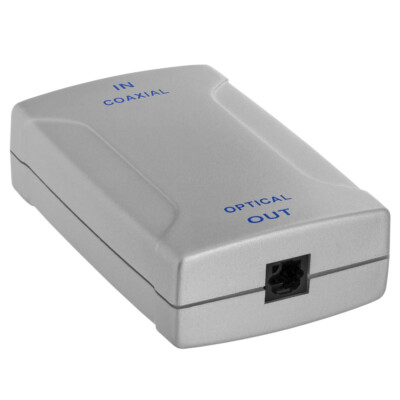 Coaxial RCA Digital Audio Jack to Optical Toslink Jack Converter FREE SHIPPING
