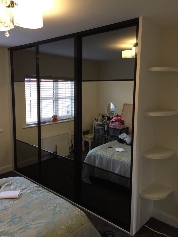 Bespoke Design Sliding Wardrobe Mirror Glass Doors. Made To Measure eBay