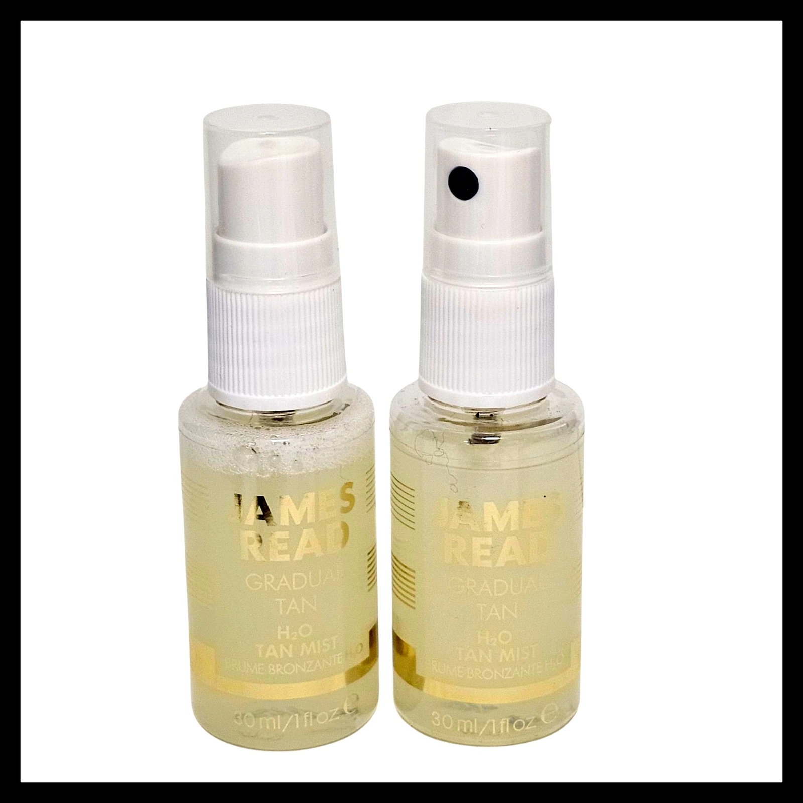 2 капли водяного тумана для загара James Read с эффектом постепенного загара H2O Water Tan Mist для лица, 1 жидкая унция, 30 мл. Дорожный размер