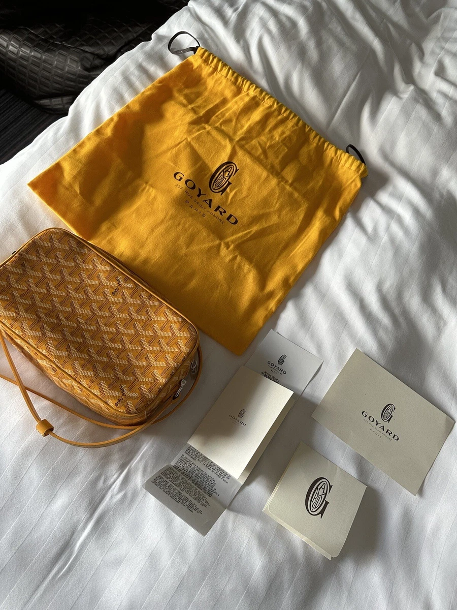 Goyard Cap Vert PM Goyardine Yellow Crossbody Bag NEW WITH RECEIPT