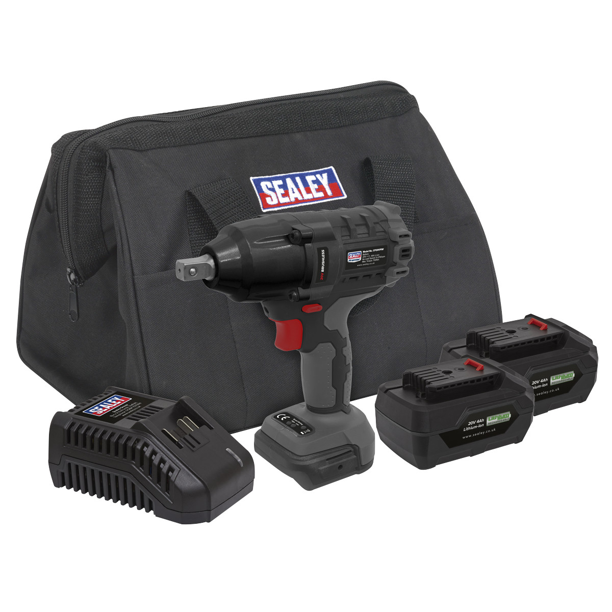 Sealey CP20VPIWKIT Brushless Impact Wrench Kit 1/2""Sq Drive 700Nm 20V - 2