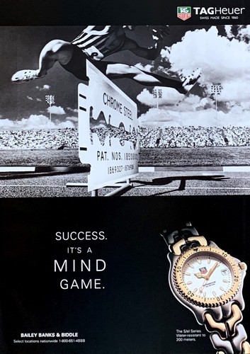 1995 TAG HEUER Watch Success Is A Mind Game Sports 200m Vintage PRINT AD EBay