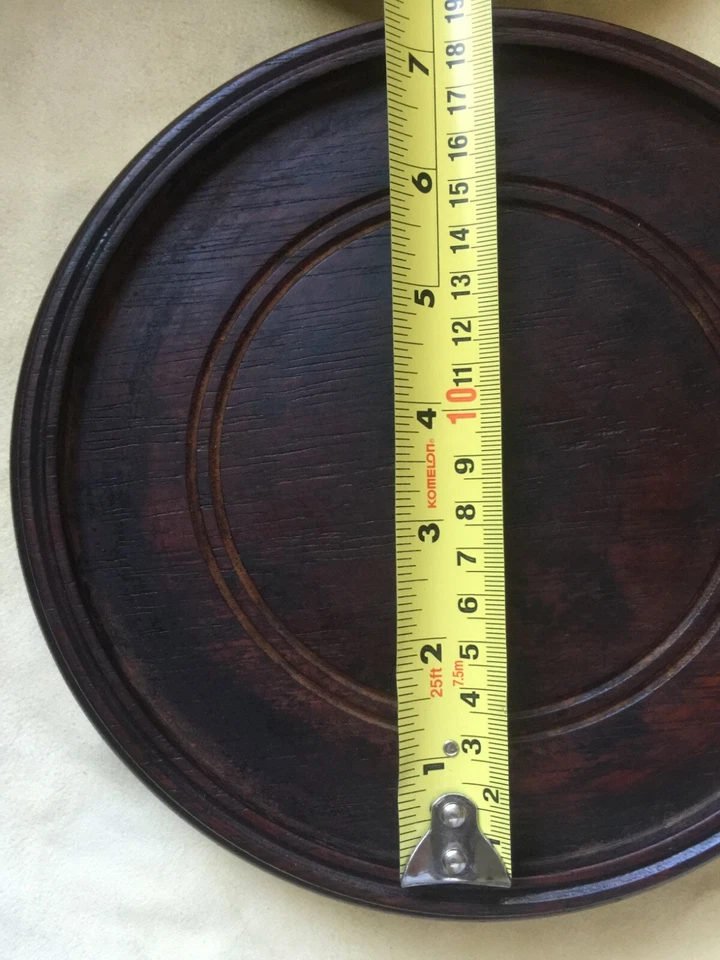 Antiguo soporte de base de madera dura tallada china o soporte de plantas de finales de la dinastía Qing Foto 3 de 4