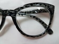NEW Betsey Johnson Oversized Black Cheetah Cat Eye Reading Glasses Readers