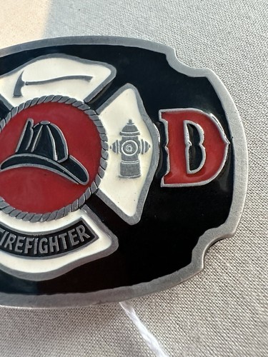 Buckle Bakery Fire Fighter Enamel Belt Color Buckle 1670 Made in USA - Picture 15 of 16