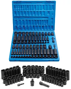 Grey pneumatic impact socket set deals