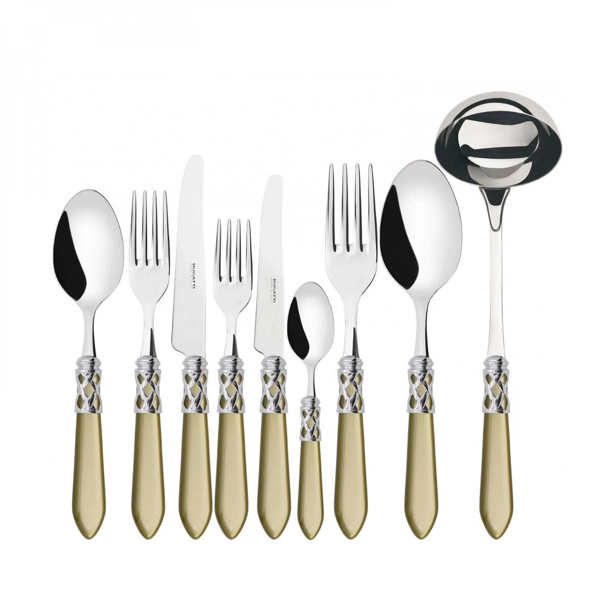 BUGATTI Glamour Set 4 Coltelli Da Formaggio – Acciaio Inox 18/10, Manico Avorio, In Scatola Regalo - 2
