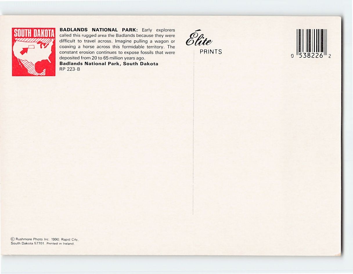 Postcard Badlands National Park South Dakota USA eBay