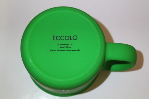 Eccolo Green Soft Finish Palm Tree 16 oz Ceramic Coffee Mug - Picture 7 of 8