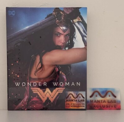 Brand New Wonder Woman Manta Lab Fullslip Steelbook Blu-ray 3D + 2D