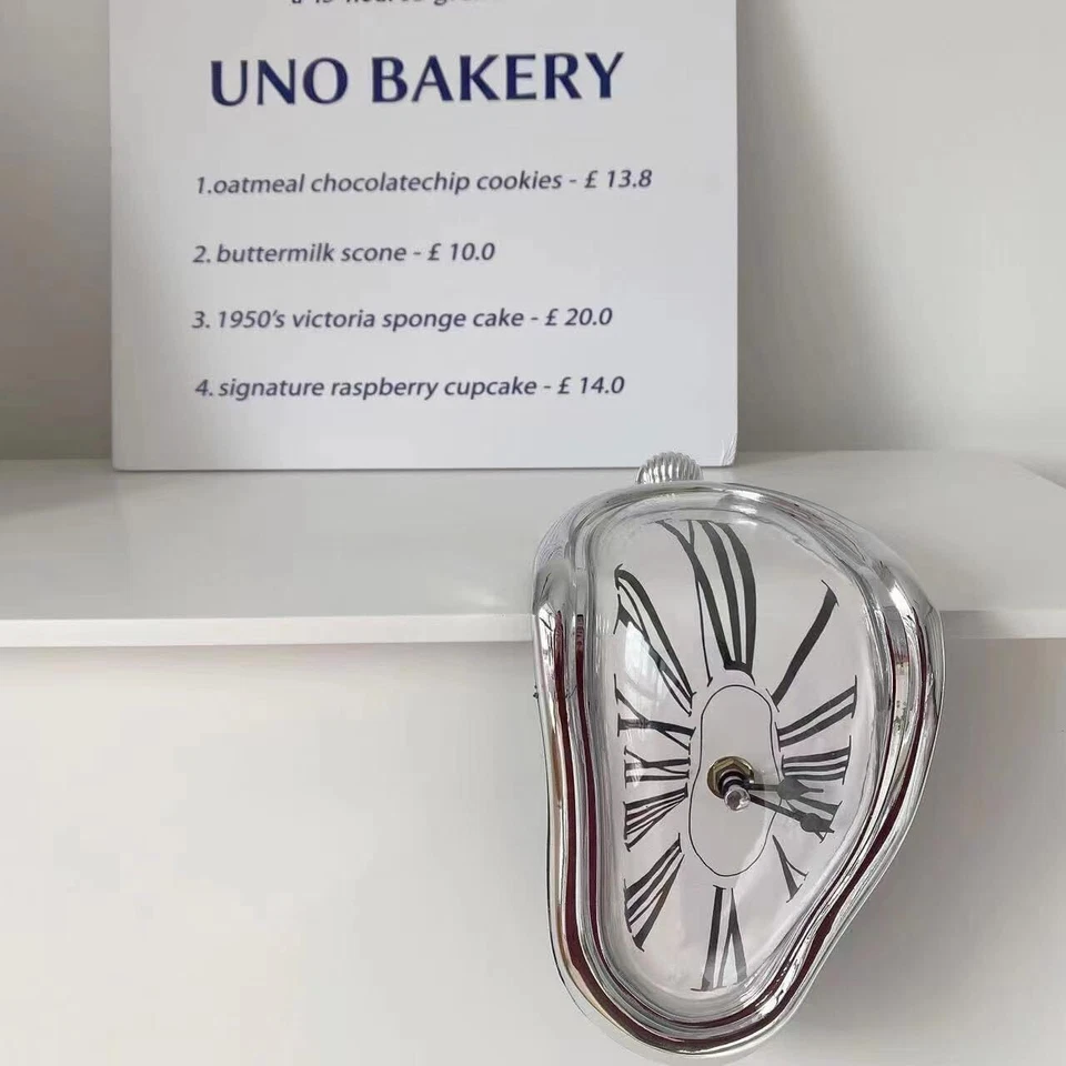 Melting Clock Salvador Dali Watch Melted Clock for Decorative Home Shelf Desk - Image 4 of 4