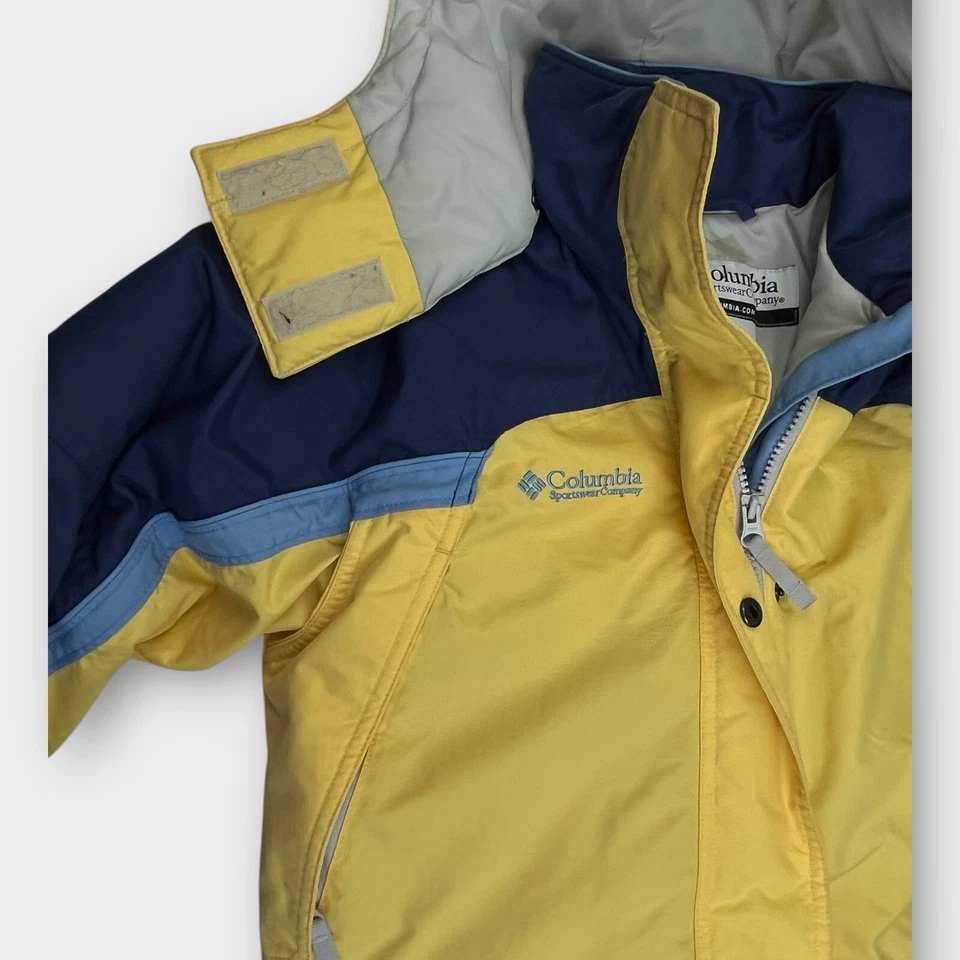 Columbia Sportswear Niños Jóvenes Amarillo y Azul Marino Invierno Chaqueta Abrigo Talla 14/16 Foto 4 de 4