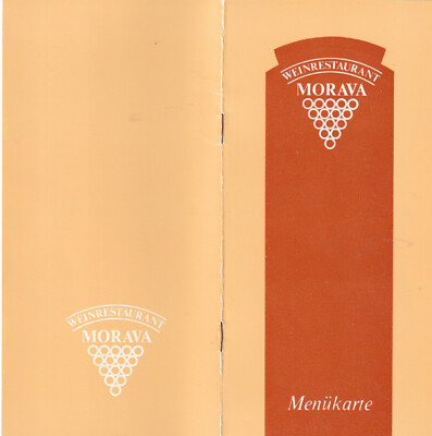  DDR Berlin Weinrestaurant Morava   Speisekarte Menükarte  