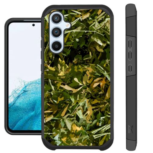 FUSION Case For Samsung Galaxy A54 Hybrid Phone Cover CAMO FOLIAGE GREEN
