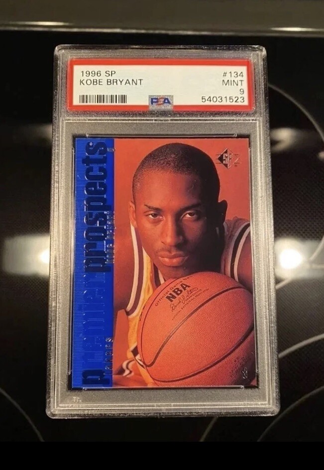 1996 Upper Deck Kobe Bryant Rookie RC #134 PSA 9 MINT Authentic