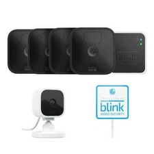 Blink 5 Camera Security System 4 Outdoor Camera 1 Indoor Camera Yard Sign Bundle